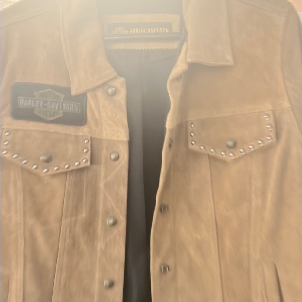 Harley-Davidson Brown Suede Jacket with Studs